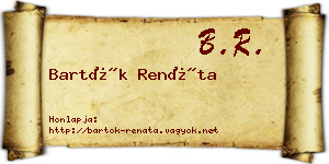 Bartók Renáta névjegykártya