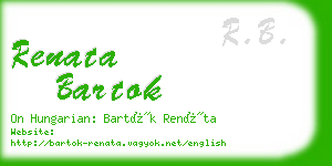 renata bartok business card